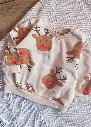 Свитшот на 9-12 месяцев 🦌❤