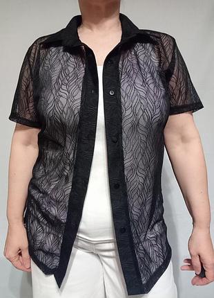 Сорочка унісекс чорна мереживо розмір xl xxl недорого
