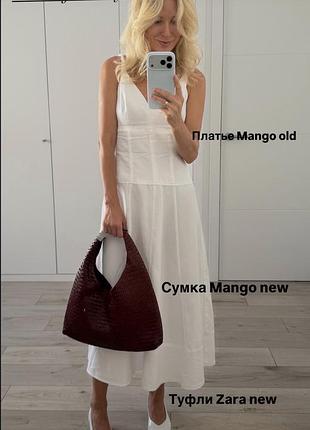 Біла сукня mango 17021165, сарафан mango 10