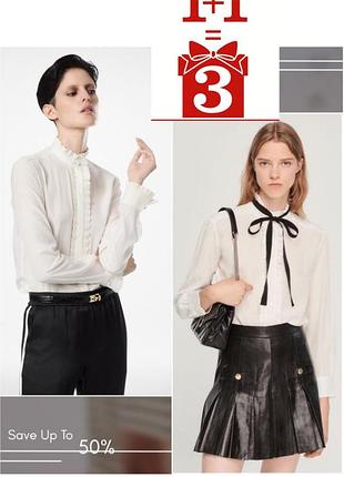 1+1=3 шовкова блуза sandro paris преміум бренд maje