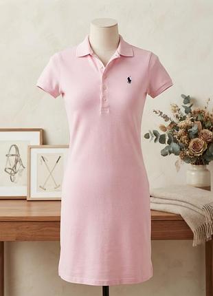 Стильну та комфортну сукню-поло від преміум-бренда ralph lauren!  сукня-поло (polo dress).  колір: ніжний, класичний світло-рожевий (soft pink).