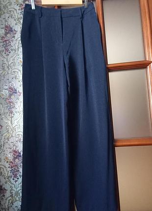 Брюки брюки женские широкие с защипами m&amp; s collection m-l см. замеры 96% полиэстер 4% вискоза