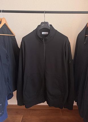 Кофта stone island zip-up sweatershirt hoodie + ghost patch