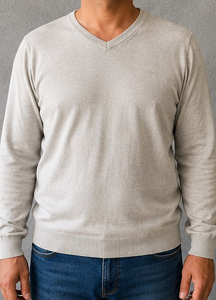 Чоловічий джемпер esprit l світло-бежевий v-neck