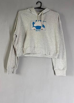 Нове офіційне кроп-худі pokémon snorlax "anime/manga" (l / l–xl)