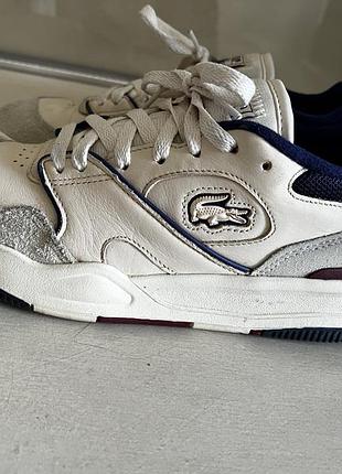 Кросівки жіночі lacoste білі, 39 розмір, шкіра/замша