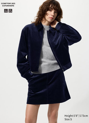 Вельветовая мини-юбка uniqlo s