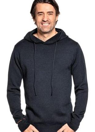 Худи из шерсти мериноса joe merino supersport blue whale