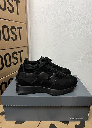 Женские кроссовки new balanсe 327 full black /26 беленс 327 черные 36 37 38 39 40