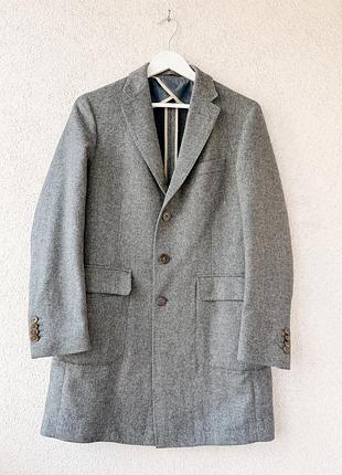 Чоловіче пальто blue by nardelli herringbone wool made in italy s