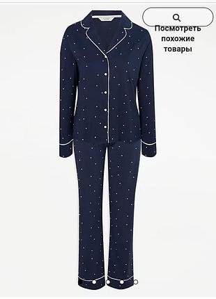 Коттоновая женская пижама, домашний костюм коттоновый от george. размер по бирке 12-14, это м.