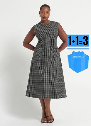 Цупка приталена сукня у клітинку river island 20 вискоза