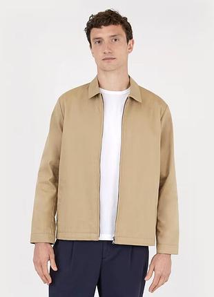 Хлопковая куртка харингтон sunspel cotton harrington jacket