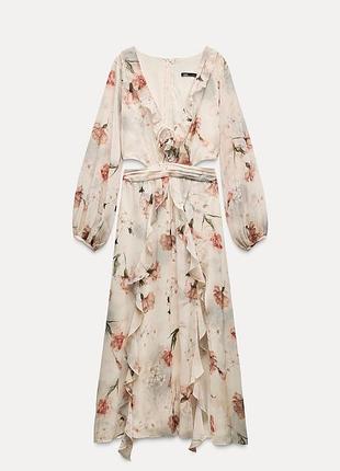 Zara сукня плаття квіти xs