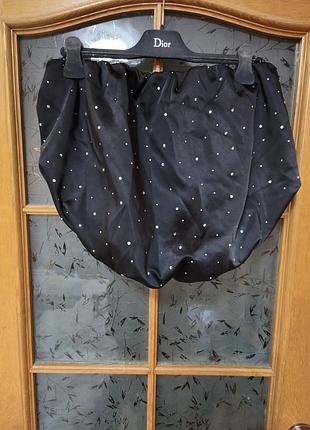 Zara топ буф из плотного сатина р. s