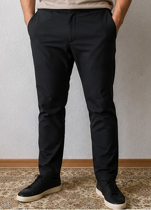 Мужские брюки h&amp;m slim fit черные eur 50 / w34 новые