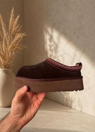 Жіночі уггі тазз сліппер ультра міні платформа  ugg tazz ii dusted cocoa