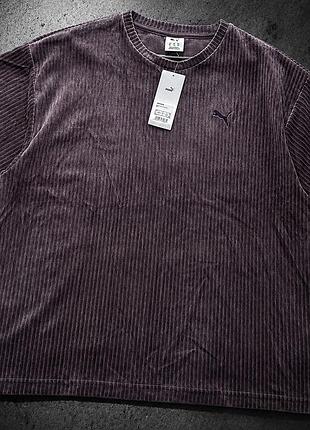 Вельветова футболка puma, оверсайз, xl