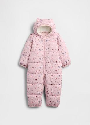 Дитячий теплий комбінезон gap з принтом