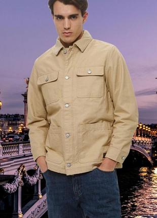 Бежева чоловіча куртка-сорочка (overshirt) від бренду h&m з лінійки l.o.g.g.