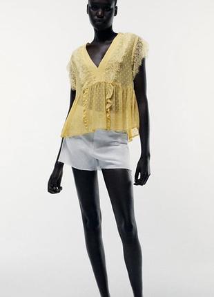 Блуза zara з мереживом