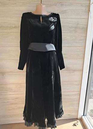 Винтажное платье вечернее бальное бархатное платье fink modell разм м вінтажна сукня з бархату бальна сукня вінтаж
