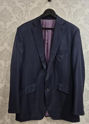 Шерстяной пиджак блейзер suitsupply lazio navy blue оригинал размер 56 (3xl)