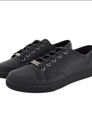 Gucci pebbled nappa leather low-top sneakers
