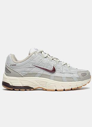 Жіночі кросівки nike p-6000 “college grey burgundy crush” / smb+ 🔗