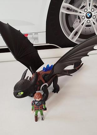 Игровой набор playmobil dragons 9246 иккинг и беззубик (ночная фурия) оригинальный