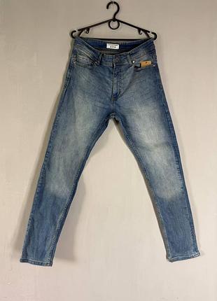 Новые синие джинсы прямого кроя terranova jeans (w31 / eu 42 / l)