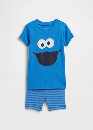 Дитяча піжама sesame street gap футболка та шорти