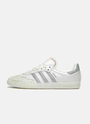 Жіночі кросівки adidas samba “’s day” chalk white/metallic silver / smb+ 🔗