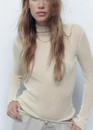 Напівпрозорий молочний лонгслів zara
✨✨✨✨✨✨✨✨✨✨