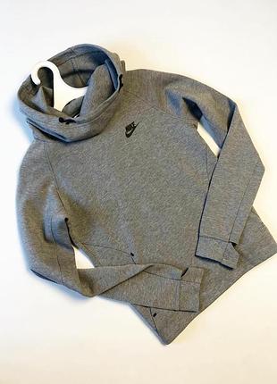 Худі nike з високим коміром / світшот (сірий меланж)