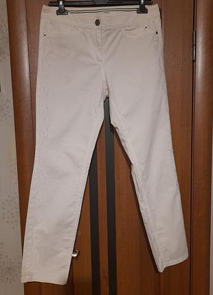 Джинсы белые женские с кружевом marc cain размер 4 (l)
