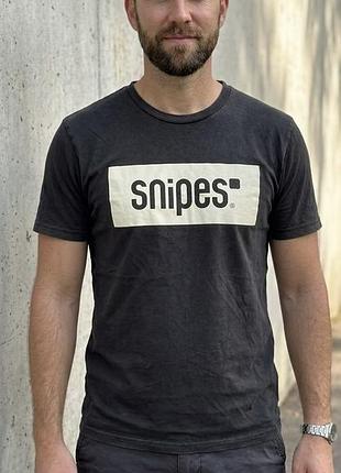 Чоловіча чорна футболка snipes з логотипом (розмір l) оригінал