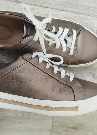 Кожаные кеды clarks 36-37, кроссовки кларкс 36, кожаные кроссовки для девчонки, кроссовки для девочки 36/37