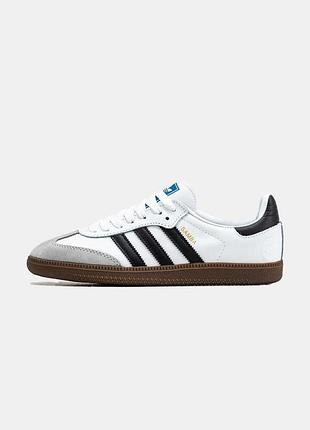Кросівки adidas samba white black gum