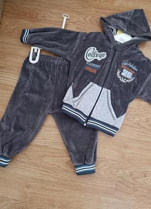 Велюровий  костюм nim baby collection (туреччина), на 1-2 роки