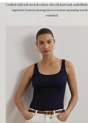Жіноча базова майка в рубчик lauren ralph lauren