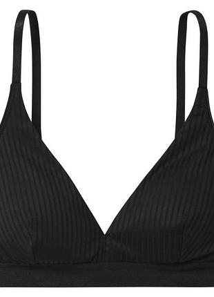 Бюстгальтер без косточек в рубчик для женщины esmara lycra® 487672 m черный