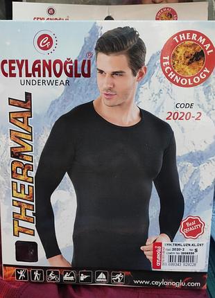 Термолонгслів чоловічий ceylanoglu туреччина, чорний xxxl