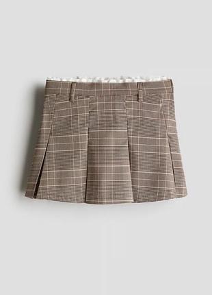 Спідниця плісерована в клітинку на дівчинку від h&m 10-11 років ріст 146 з потайною змійкою та утяжкою дов 33, пояс 35, є утяжка