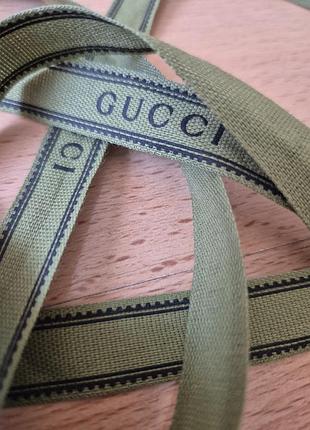 Оригинальная хлопковая лента gucci (2 метра) green packaging