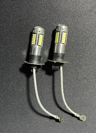 Led лампи h3 cob 6000k super white (птф / дхо) — нові