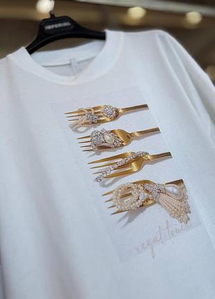 Жіноча футболка imperial з перлинами та камінням, італія, oversize l-xl