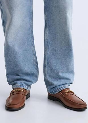 Шкіряні лофери zara