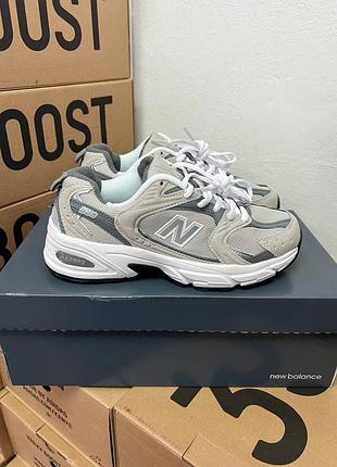 Кроссовки new balanсe 530 grey white/128 беленс 530 белые серые 38 39 40 41 42 43