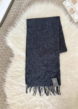 Темно сірий шерстяний шарф m&s 🩶🐑